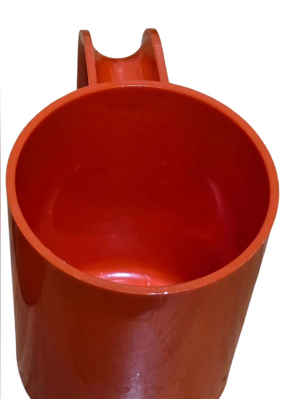 Massimo Vignelli Heller Orange Melamine Stackable Mugs, Set of 2 Vintage MCM